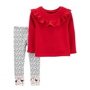 🆕NWT two piece flannel top with leggings